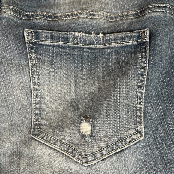 Torrid Light Blue & White Side Stripe Distressed Jeggings Skinny Jeans - Picture 8 of 8